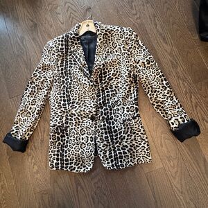 Zara Basic Leopard Print Blazer Size Medium